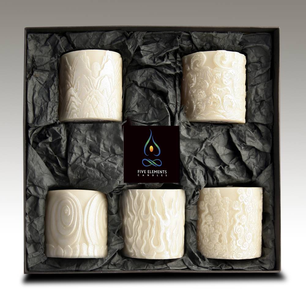 Five Elements Candle Gift Set | Ivory Pearl - Sandalwood