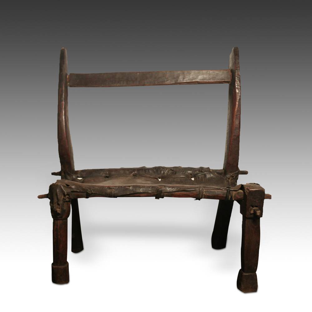 2-Seat Chair with Cowhide Seat