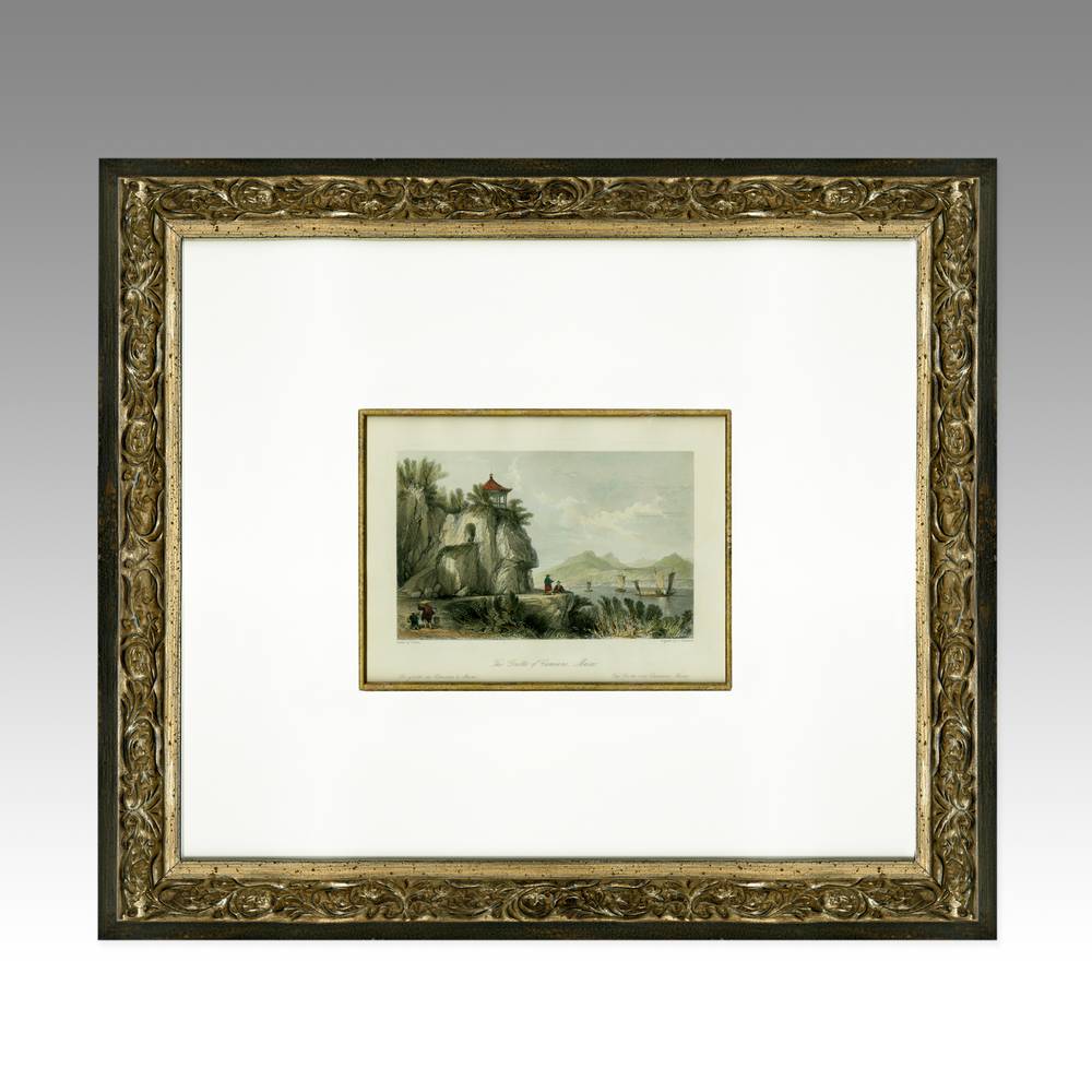 Hand Colored Engraving, Framed