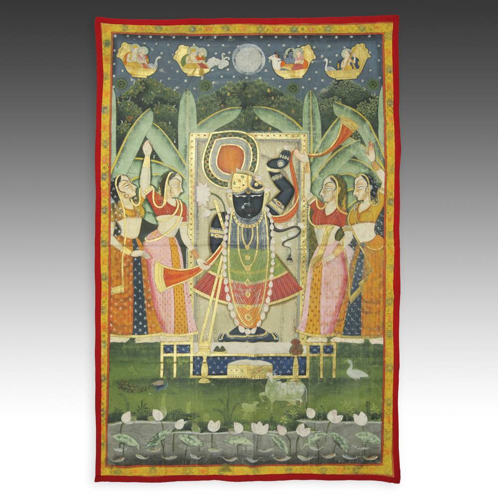Pichvai or devotional shrine hanging