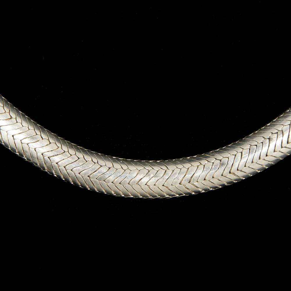 Woven Snake Chain Necklace, Round