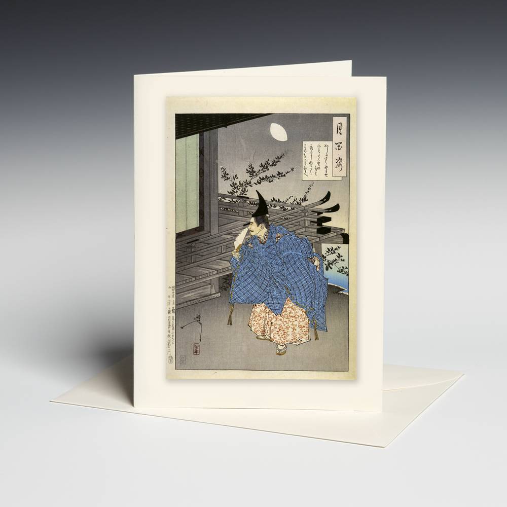 Greeting Card | 100 Aspects Of The Moon | #85 - Taira No Tadanori