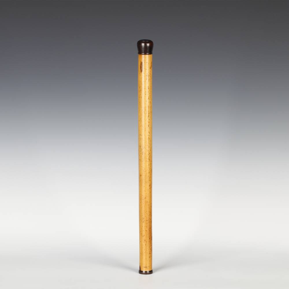 Long Brown Bamboo Incense Tube with Screw Top