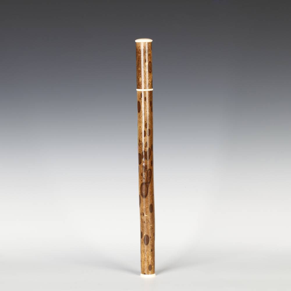 Long Bamboo Incense Tube with Bone Trim