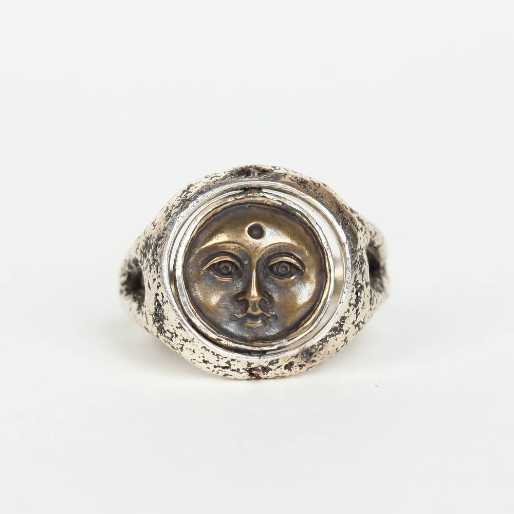 Ring with Reversible Sun & Moon Motif