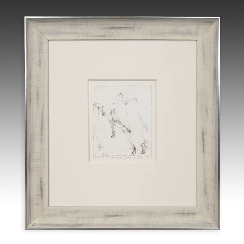 Pencil Drawing for Madame Gore, Framed