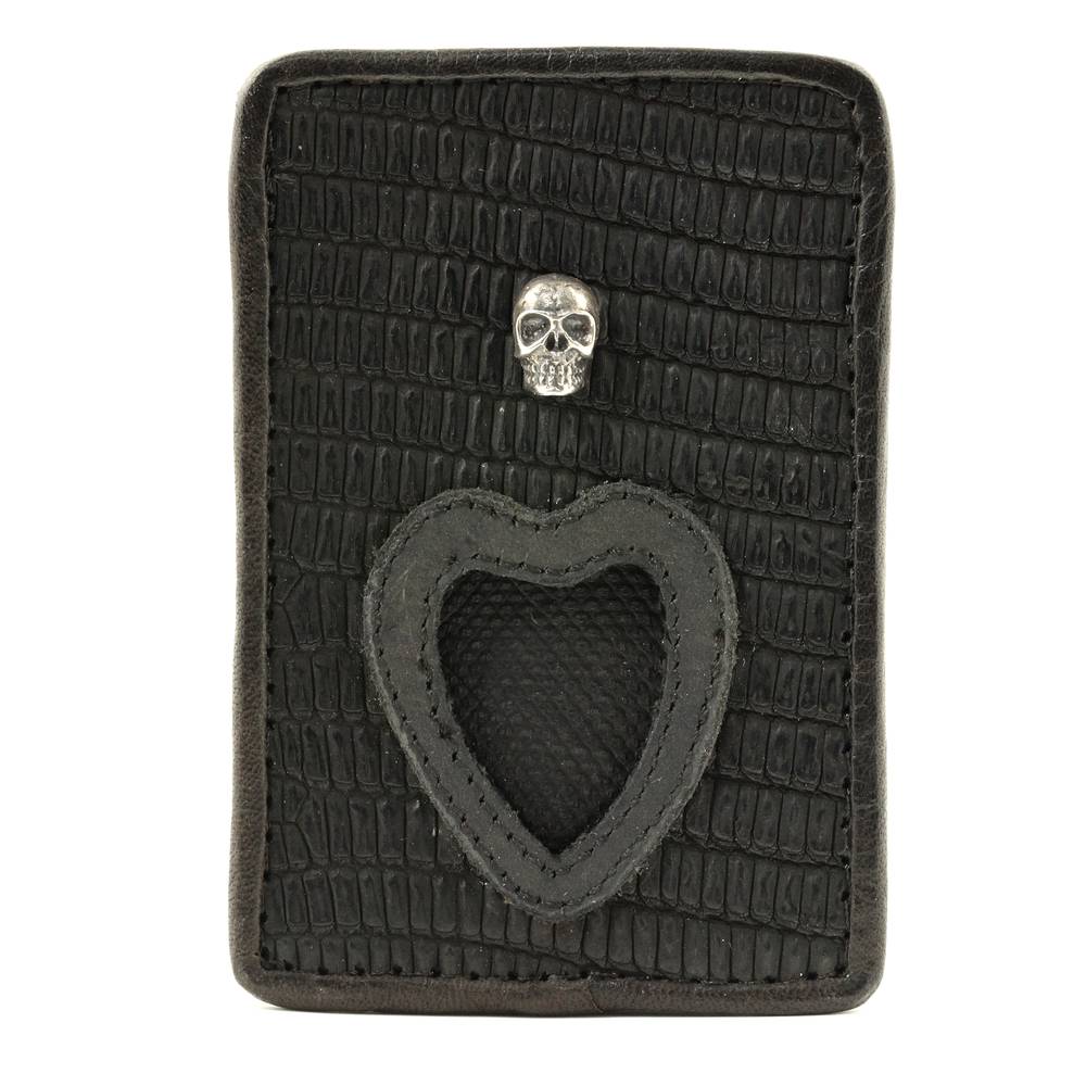 Card case with skull motif