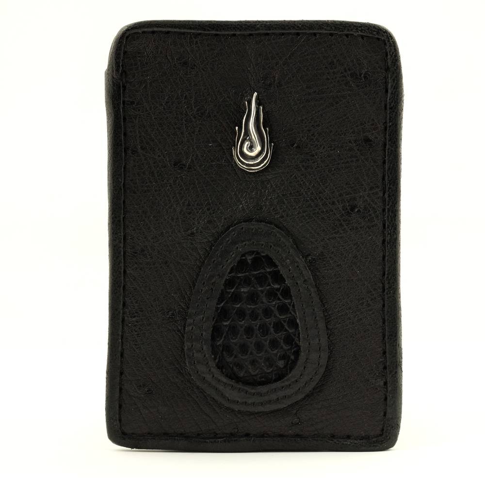 Card case with 3rd eye flame motif