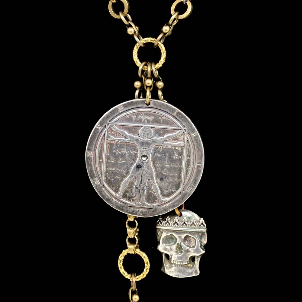 Charm Necklace - Da Vinci Vitruvian Man