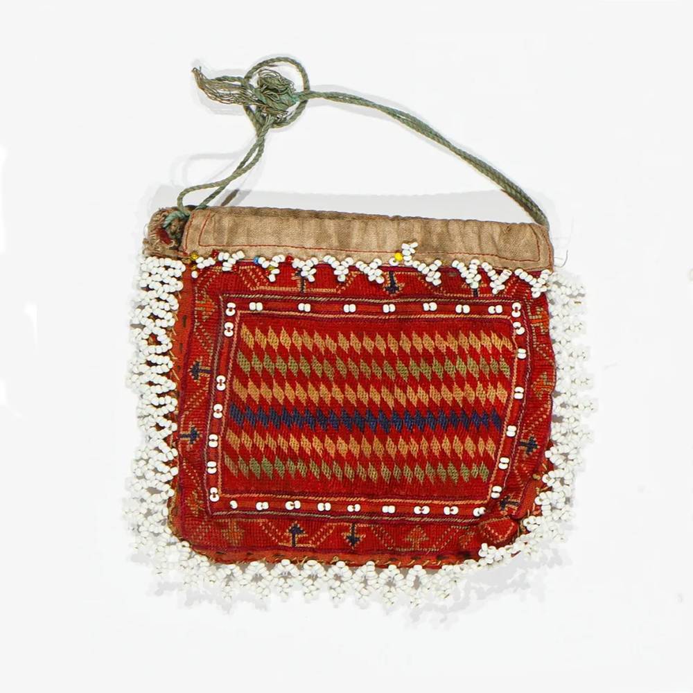 Embroidered Bags With Bead Fringe