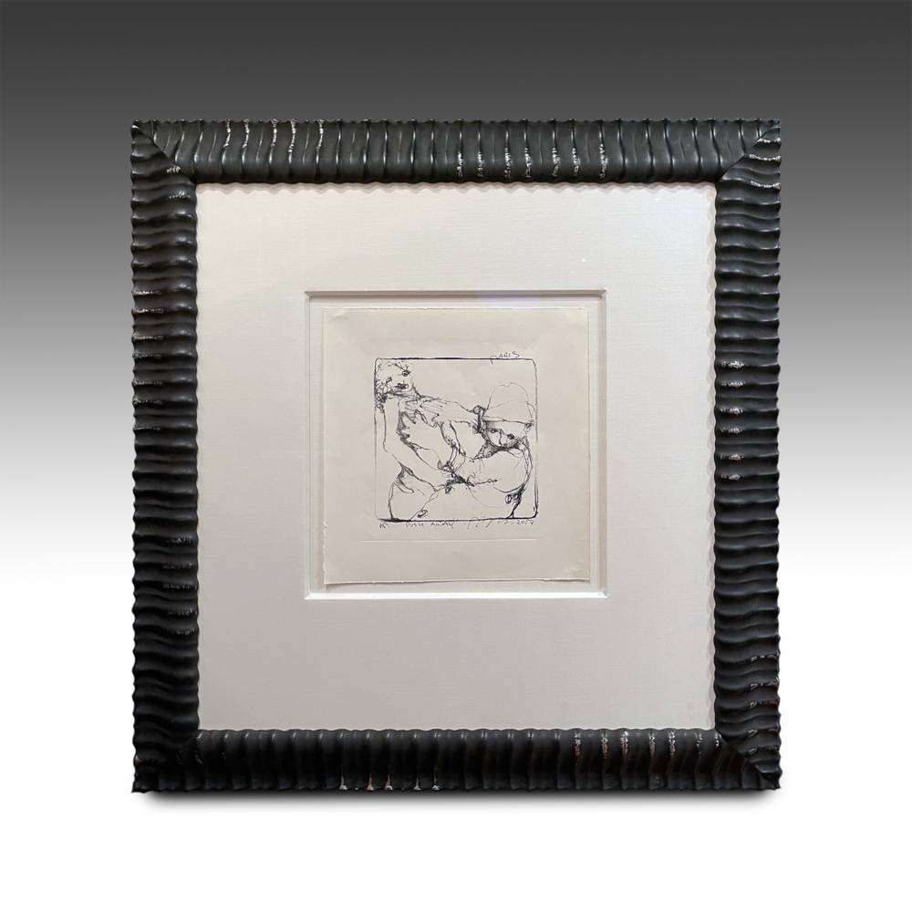 Stone Lithograph, Framed